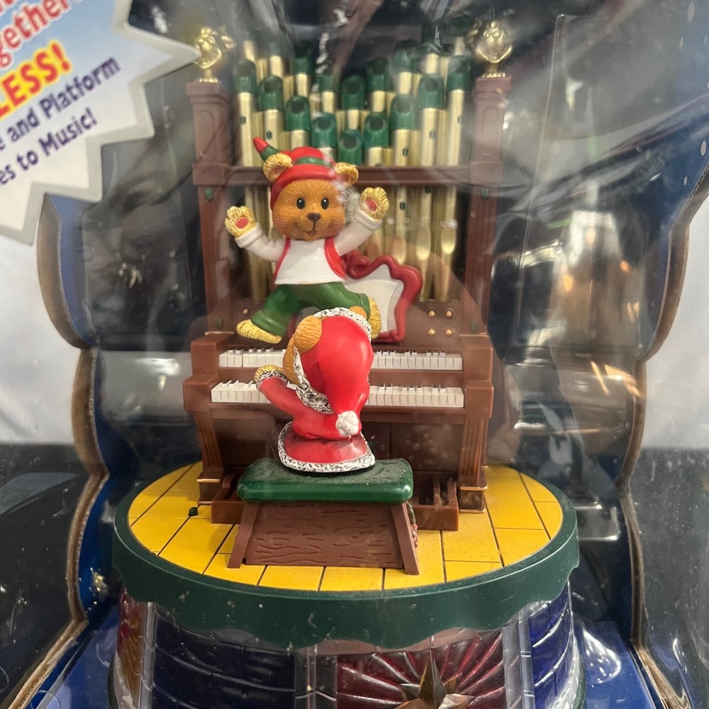 Night Before Christmas Holiday Musicals Animated Pipe Organ Teddy Bears 61500(N) - Picture 2 of 8